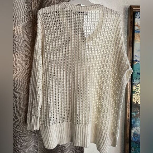 Madewell White Crew Neck Sweater with Textured Knit NWT - Picture 3 of 10